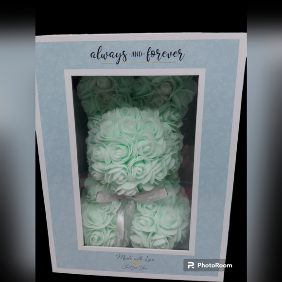 Always And Forever Faux Flower Bunny NIB - Picture 2 of 9